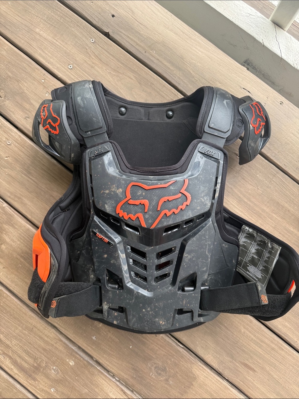 Fox Orange and Black Protective Chest Guard